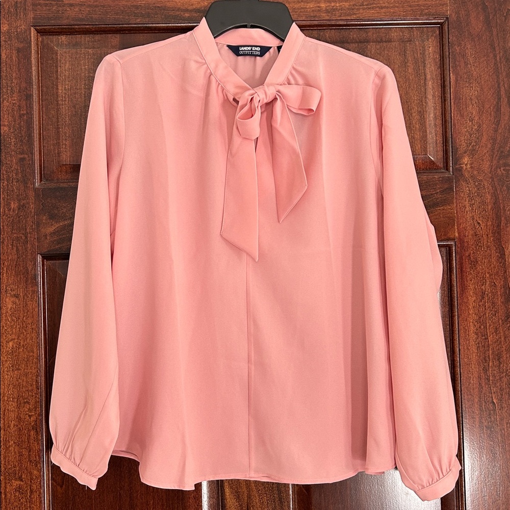 Lands' End Soft Pink Blouse NWT